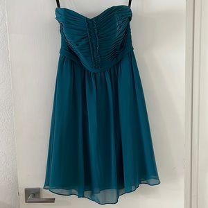 Alfred Angelo Bridesmaid or Prom strapless Teal Dress Size 6 tealness